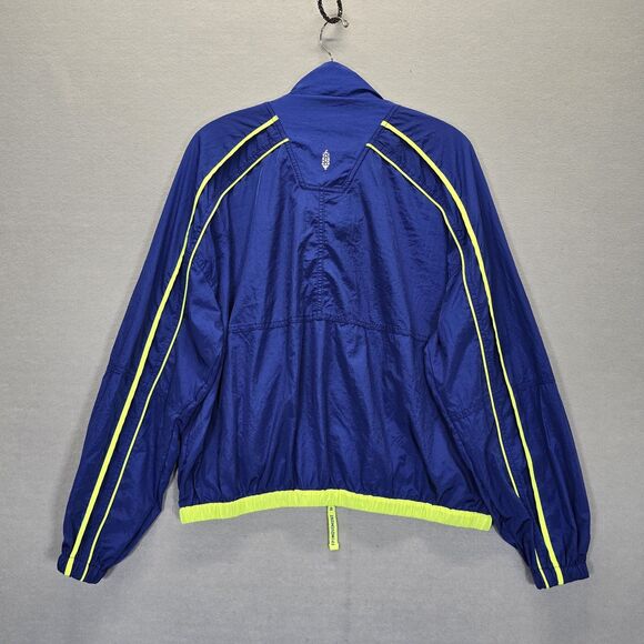 Free People FP Movement Varsity Blues Jacket Sapphire/Neon Green Sz M - Picture 6 of 16